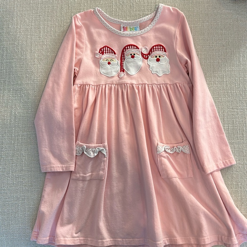 Jellybean- Santa embroidered dress